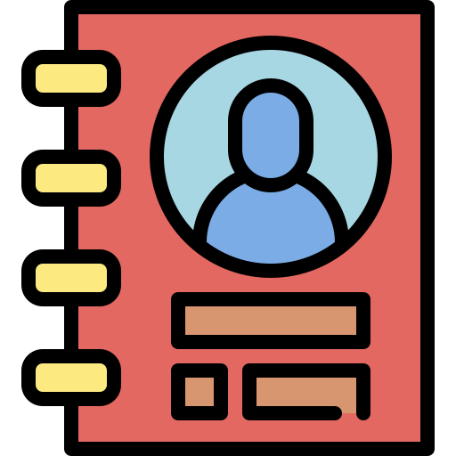 Smartphone, mobile, user interface, book, ui, contact, application icon
